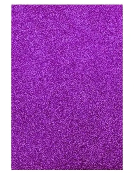 Yapışkanlı Simli Eva 50X70 Mor Rulo Şeklinde - 4 adet ürün görseli 1