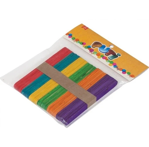 Puti Renkli Ahşap Dil Çubuğu Büyük 50Li - 2 paket ürün görseli 1