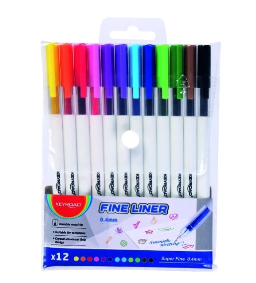 Keyroad Fineliner Renkli Kalem Seti 0,4 12Li