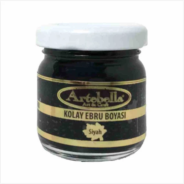 Artebella Kolay Ebru Boyası 36080040 Siyah 40ml - 2 adet