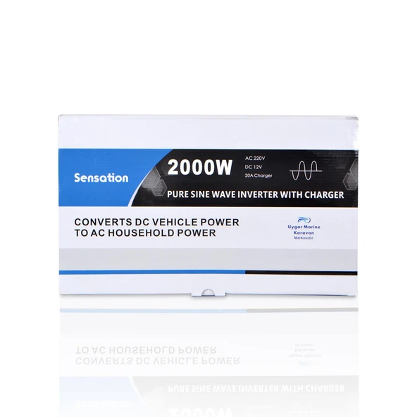 Sensation 2000W Watt 2 KW Tam Sinüs Şarjlı(20A) Ekranlı İnverter 12/220V Çeviric İnverter Dw Seri - 6