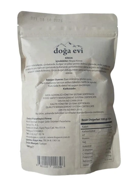 Doğa Evi Beyaz Kinoa 500gr - 2