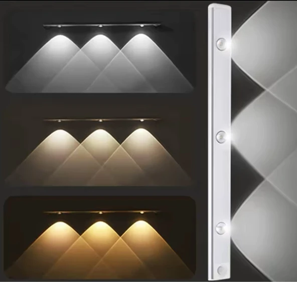 30cm Harekete Duyarlı Led Sensörlü Usb Şarjlı,Mutfak Cabinet Tezgah Üstü Usb Şarjlı Led - 4