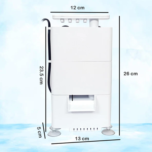 Sobo WP-338H Alçak Seviye Midi Askı Filtre 500Lt/S 8W - 4