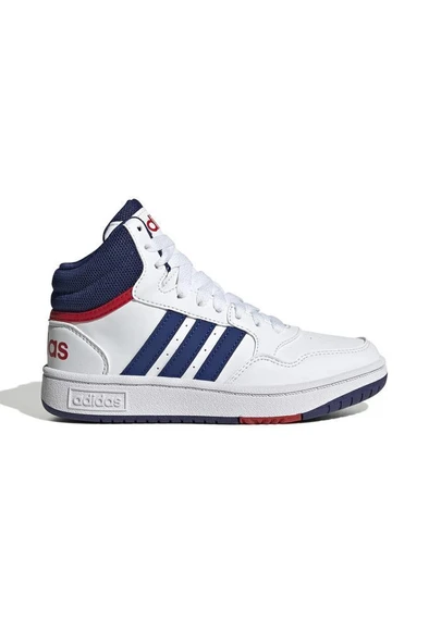 adidas Hoops 3.0 Mid K GZ9647 Beyaz & Lacivert Çocuk Günlük Ayakkabı