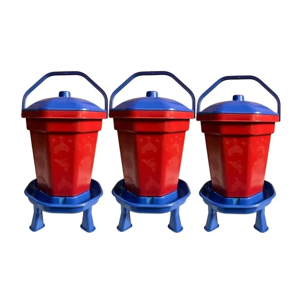 3 Adet Şamandralı Tavuk Suluk - 18 Lt Otomatik Tavuk Suluk 14605646544