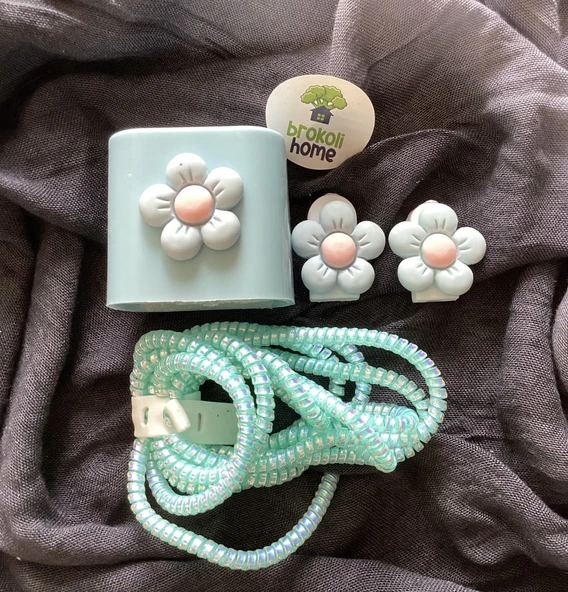  iPhone 18W/20W Uyumlu Şarj Kılıfı, Şarj Kablosu Örme Aparatı, Kablo Koruyucu Aparatı,M.Çiçek - 3