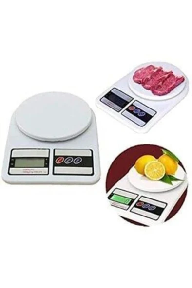 Dijital Hassas Mutfak Terazisi 10 Kg Lcd Ekranlı Yemek Tartısı 1 gr Hassas Dara Ölçüm Terazi Pilli - 6