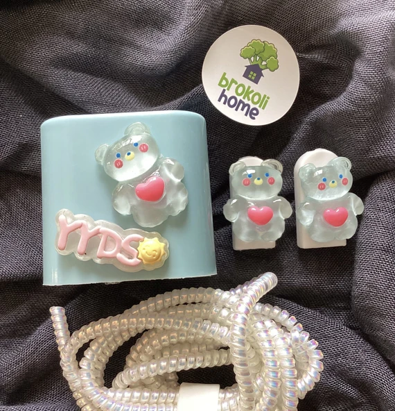 iPhone 18W/20W Uyumlu Şarj Kılıfı, Şarj Kablosu Örme Aparatı, Kablo Koruyucu Aparatı,M.Ayıcıklı - 3