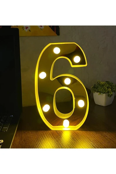 Büyük Boy Led Işıklı 3d Rakam Sayı Doğum Günü Kutlama Organizasyon Işıklı Sayı - 4