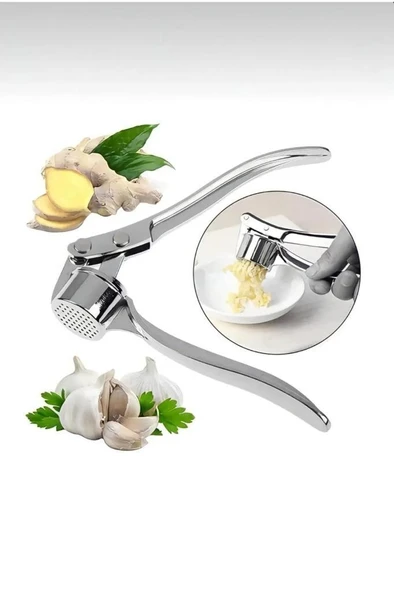 Paslanmaz Sarımsak Ezici Rende Metal Hazneli Zencefil Ezme Rendesi Ezeceği - Resim 2