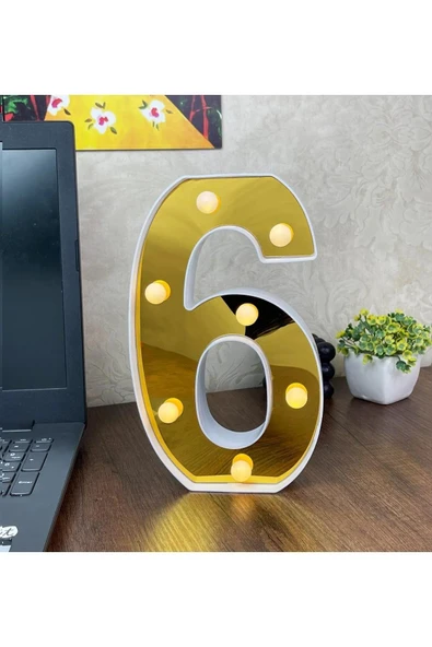 Büyük Boy Led Işıklı 3d Rakam Sayı Doğum Günü Kutlama Organizasyon Işıklı Sayı - 3