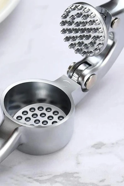 Paslanmaz Sarımsak Ezici Rende Metal Hazneli Zencefil Ezme Rendesi Ezeceği - Resim 6