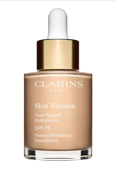 Clarins Skin Illusion SPF 15 - Nemlendirici Doğal Fondöten 105 Nude 30 ml