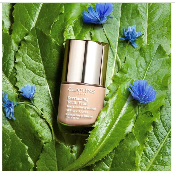Clarins Everlasting Youth Fluid - Fondöten 107 Beige - Resim 5