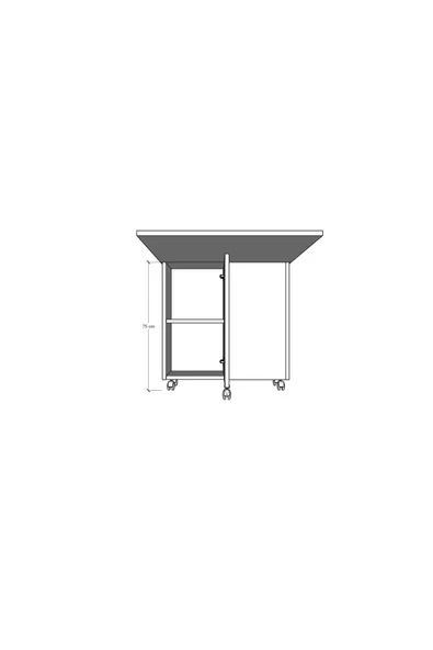 Masif Ahşap Katlanır Mutfak Yemek Çalışma Masası Masif-01 - Resim 7