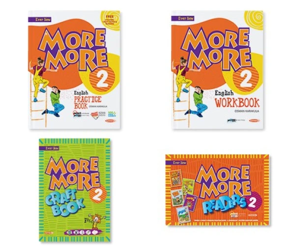 2. Sınıf  More&More Englısh Practıce Book & Workbook & Hikaye Seti & Craft Book (4lü Set)-2022