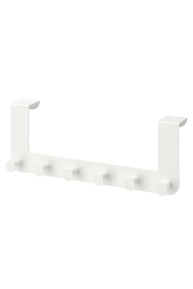 İKEA Ahtapot Enudden Metal Kapı Üstü Askısı Beyaz 6 Bölmeli 35x13-1 ADET