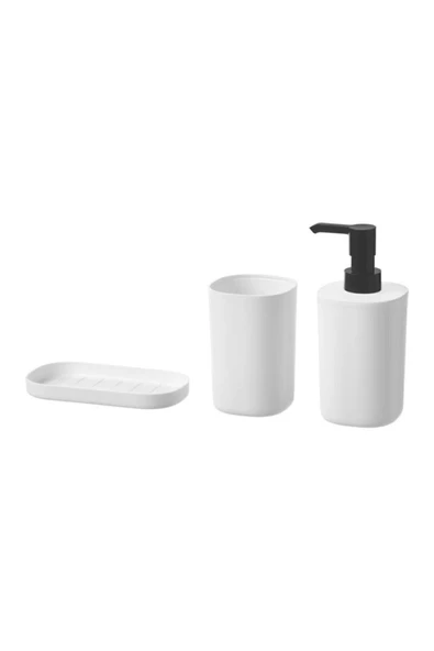 Storavan 3 Parça Banyo Tuvalet Sabunluk Fırçalık Seti - 2