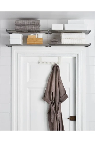 İKEA Ahtapot Enudden Metal Kapı Üstü Askısı Beyaz 6 Bölmeli 35x13-1 ADET - 3