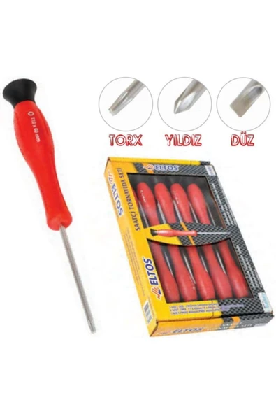 Torx-düz-yıldız Saatçi Klemens Tornavida Seti 10 Parça
