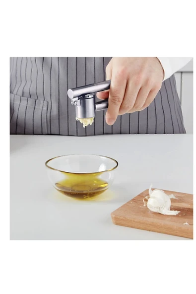 Koncis Sarımsak Ezici, Paslanmaz Çelik Sarımsak Ezici, 16 cm - 2