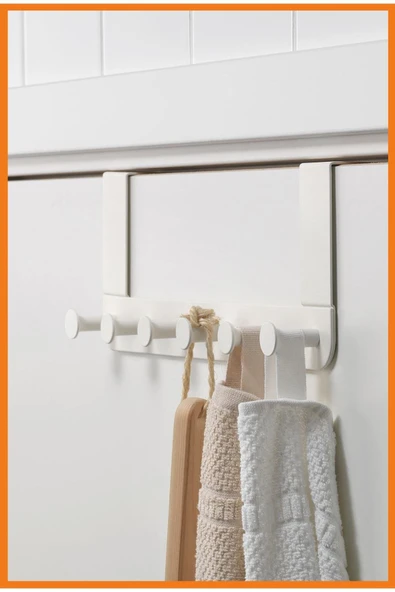 İKEA Ahtapot Enudden Metal Kapı Üstü Askısı Beyaz 6 Bölmeli 35x13-1 ADET - 2