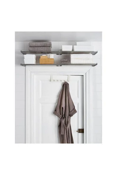 İKEA Ahtapot Enudden Metal Kapı Üstü Askısı Beyaz 6 Bölmeli 35x13-1 ADET - 4