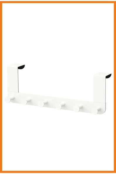İKEA Ahtapot Enudden Metal Kapı Üstü Askısı Beyaz 6 Bölmeli 35x13-1 ADET