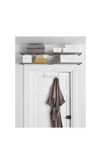 İKEA Ahtapot Enudden Metal Kapı Üstü Askısı Beyaz 6 Bölmeli 35x13-1 ADET - 2