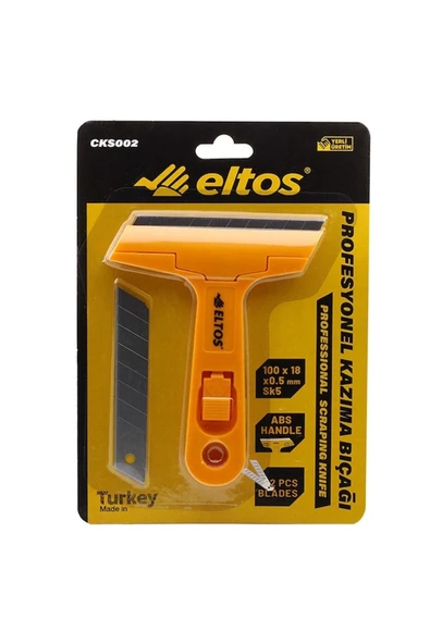 Eltos Cam Kazıma Bıçağı Yedek Jiletli Saplı 14.5 cm CKS002 - Resim 2