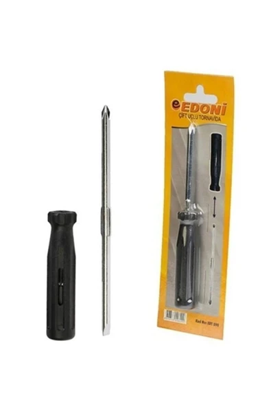 Çift Uçlu Tornavida Yıldız - Düz Değişken Uçlu 15 Cm Tornavida