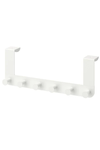 İKEA Ahtapot Enudden Metal Kapı Üstü Askısı Beyaz 6 Bölmeli 35x13-1 ADET