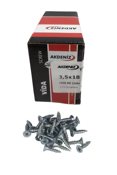Çinko 3,5x18 Mm Sunta Vidası / 1000 Adet - Vida