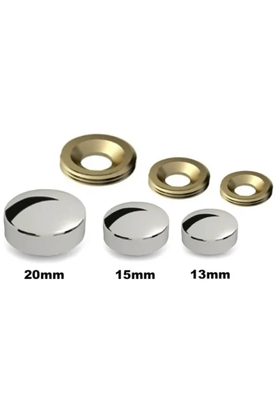 Vida Kapama Zamak 15 mm Metal 50 Adet