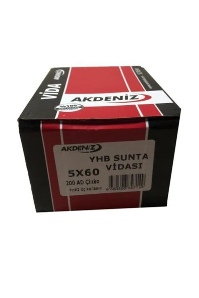 5x60 Sunta Vidası (pk /200 Ad)