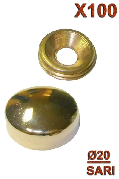 Metal Vida Kapama Ø20 Sarı (100 Adet)