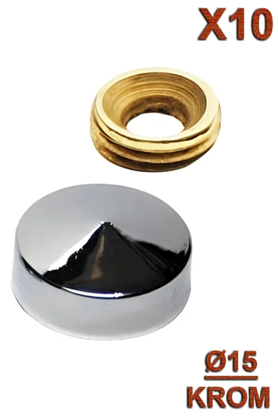 Metal Vida Kapama Ø15 Krom (10 Adet) ürün görseli