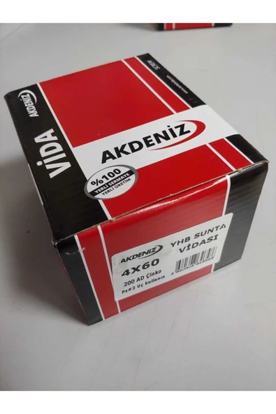 4.0x60 Sunta Vidası Çinko 200 Adet