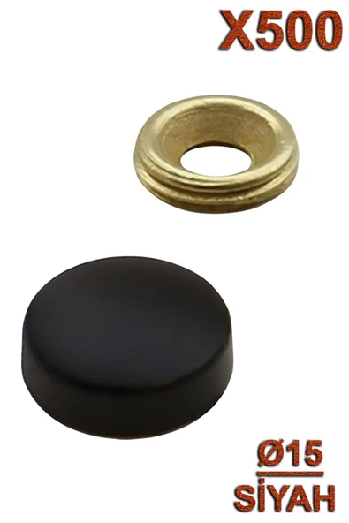 Metal Vida Kapama Ø15 Siyah (500 Adet) ürün görseli