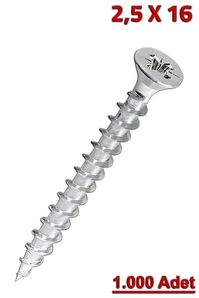 Meridyen Sunta Vidası 2.5X16 (1.000 Adet) ürün görseli