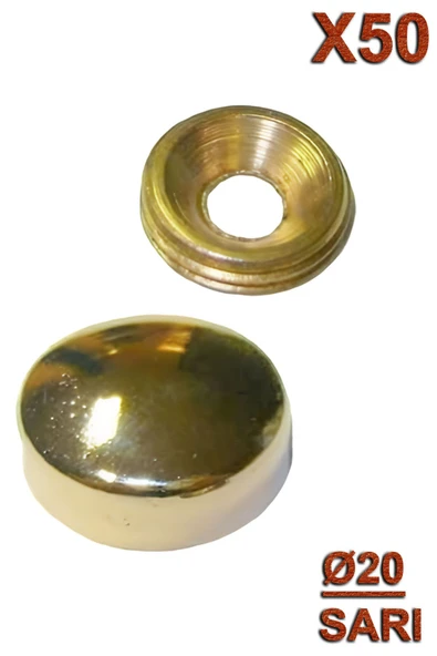 Metal Vida Kapama Ø20 Sarı (50 Adet)