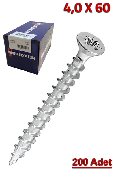 Meridyen Sunta Vidası 4.0X60 (200 Adet) ürün görseli