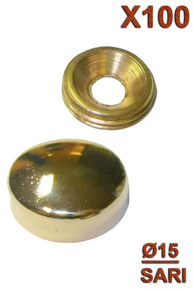 Metal Vida Kapama Ø15 Sarı (100 Adet)