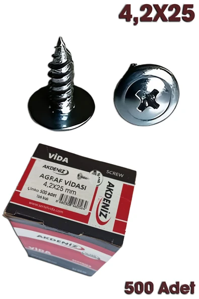Akdeniz Agraf Vidası 4,2X25 (500 Adet) ürün görseli