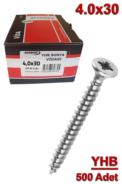 Akdeniz Sunta Vidası 4.0X30 (500 Adet)