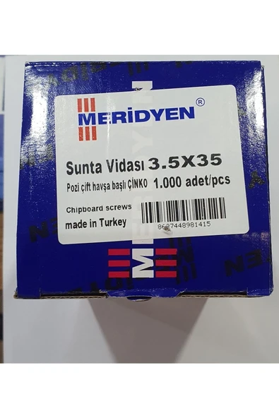 3.5x35 Meridyen Sunta Vidası