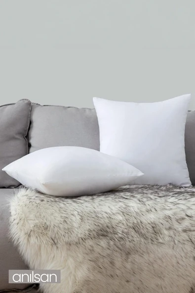 2 Adet Kırlent Iç Yastık Ekstra Dolgun 350GR Koltuk Yastığı Balkon Bahçe Aksesuar Yastığı  45x45 - 2