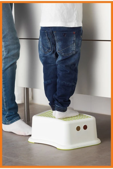 Försiktig Çocuk Basamağı 37 X 13 Cm Beyaz Yeşil - 2