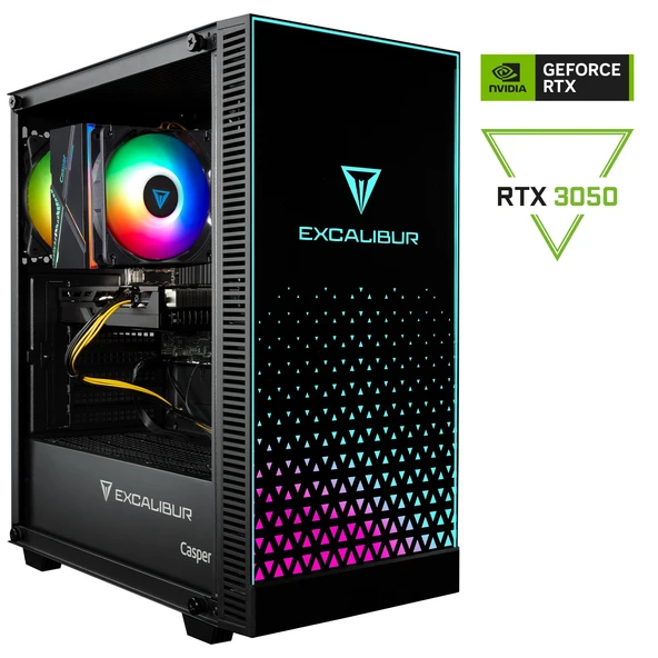 Casper Excalibur E65H.144F-BF50X-0HC Intel Core i5-14400F 16GB RAM 1TB NVME SSD RTX3050 Freedos